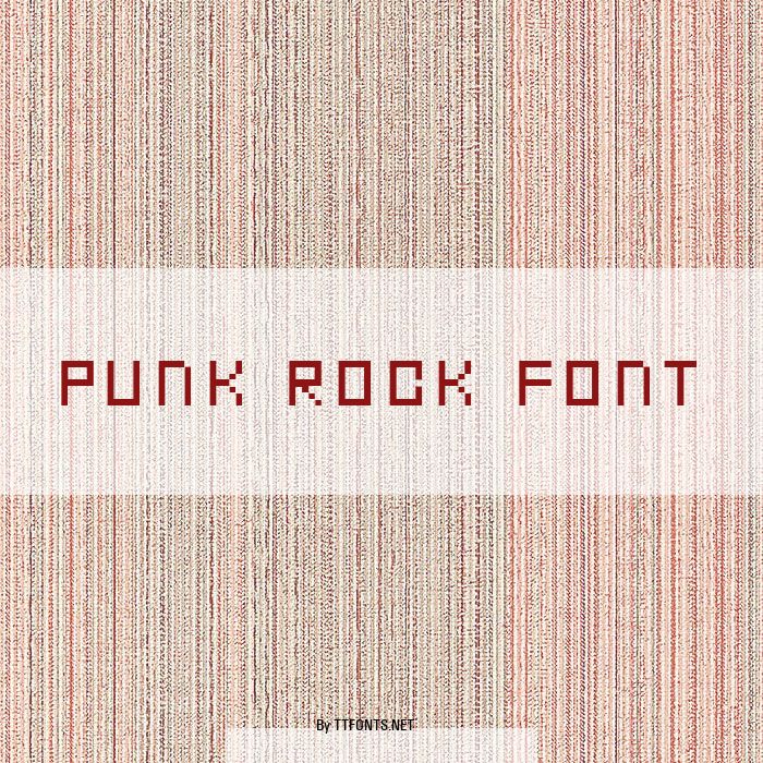 Punk Rock Font example